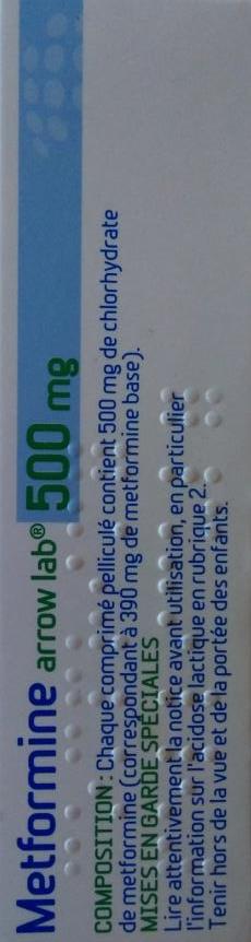 Metformine Arrow Lab 500mg²